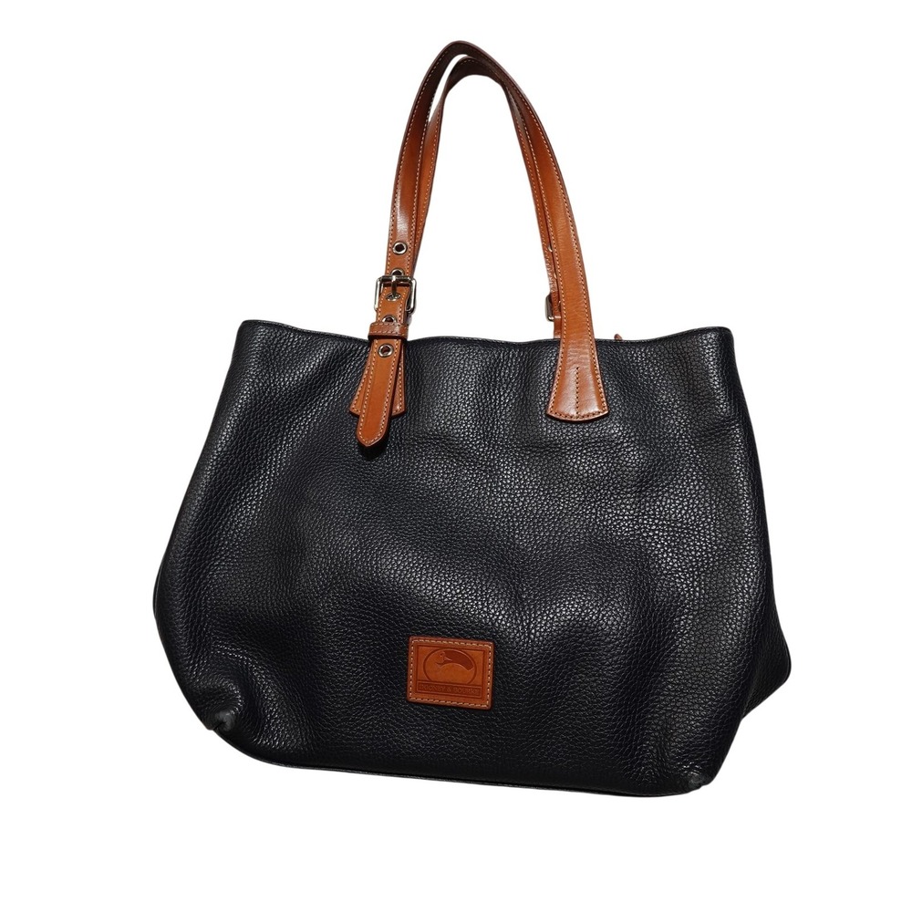 Dooney & Bourke Tote Bag Womens Large Blue All Weather Leather Shoulder Purse